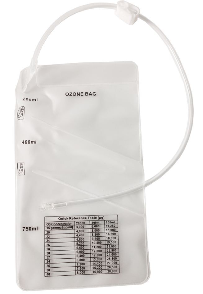 Ozone rectal insufflation bag